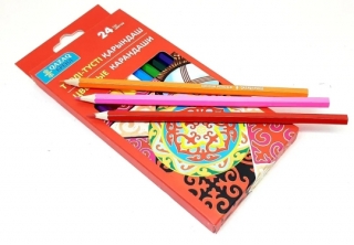 Карандаши цветные "Милашки" 24 цв. 6558 (Qazaq Бренд.)