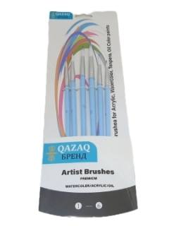 Кисточки для рисования в наборе 6 шт. 6525 ( Qazaq Бренд)