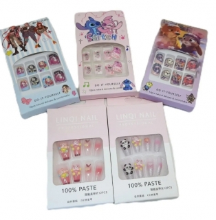 Ногти накладные в коробочке LY-053/78/139/141 (детские)