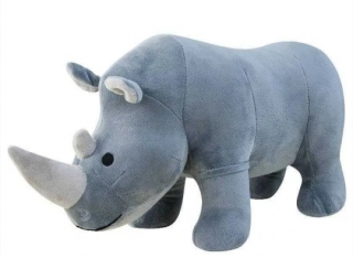 Мяг.Носорог серый/коричневый.63см. ( с пледом)