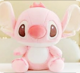 Мяг. Стич голубой/розовый 42 см.( с пледом)