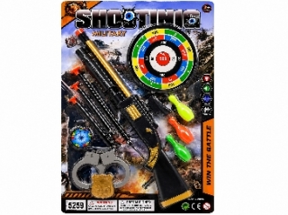 Набор "Shooting" на картоне 5259 (11 предметов, с мишенью)