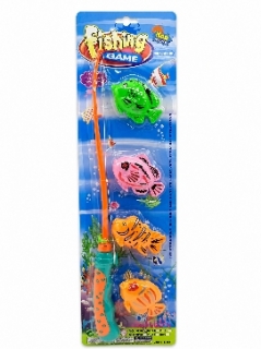 Набор рыбалки на картоне 1010 (4 рыбки)