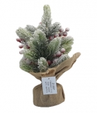 Елочка в мешковине 30 см.F-12