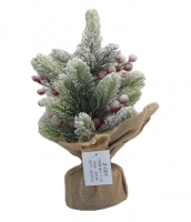 Елочка в мешковине 30 см.F-12