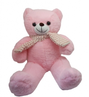 Мягкий Медведь цветной с буклированным шарфом 46 см.