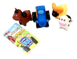 Набор пищалок 4 шт. NF2024-22 (Синий трактор)