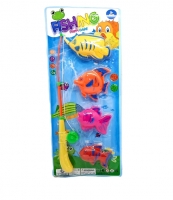 Набор рыбалки на картоне 066С (4 рыбки)