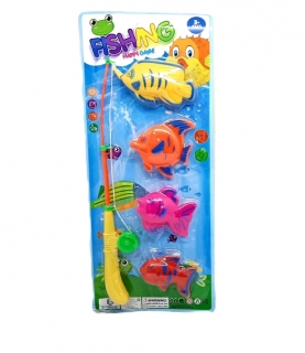 Набор рыбалки на картоне 066С (4 рыбки)