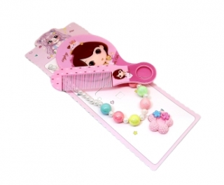 Набор детский (зеркало+расческа+бусы)