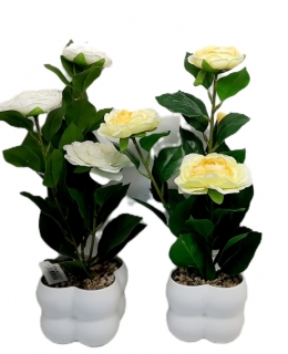 Стат. цв. Пионы в горшке 40 см.А140-5