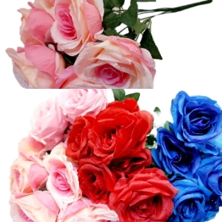 Стат. цв. Розы 45 см.196-53-1 ( 7 голов)