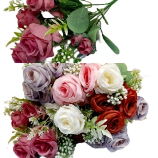 Стат. цв. Розочки кустовые 32 см. 196-7 (5 веточек)