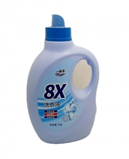 Средство для стирки "8Х" 2 кг. синий. (гель)