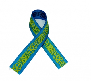 Лента голубая 32 см.