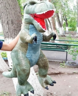 Динозавр зелёный, лакированный 105 см. (Тиранозавр)